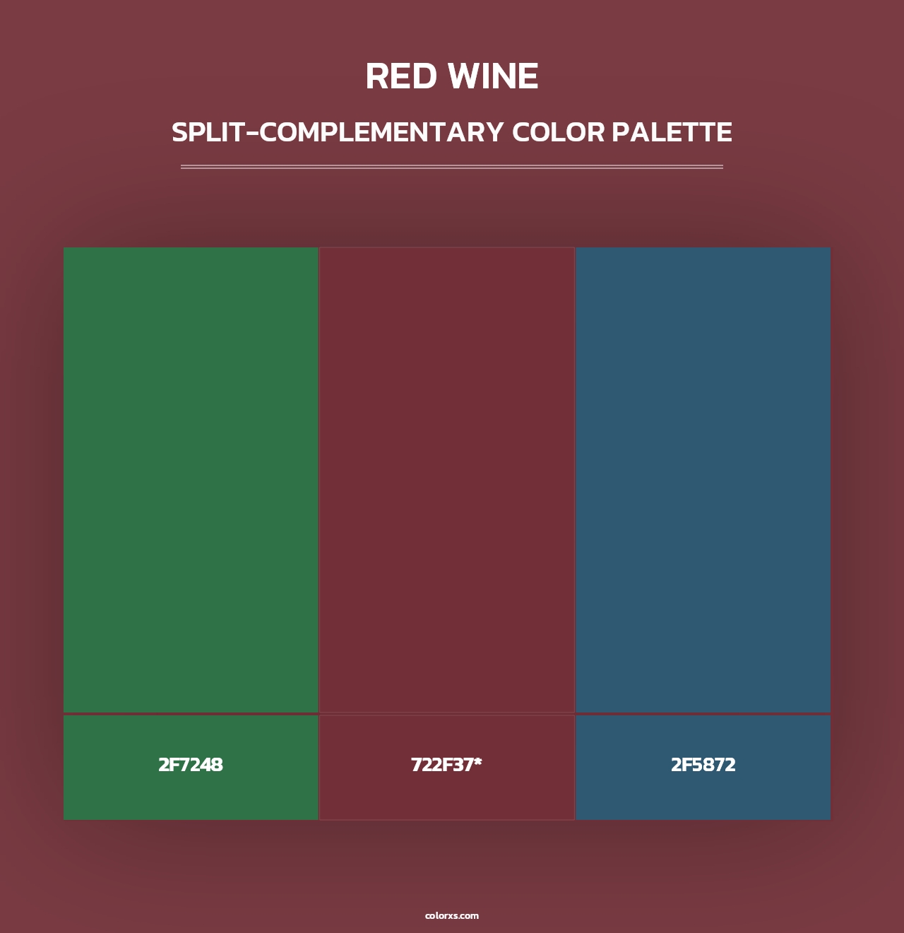 Red Wine - Split-Complementary Color Palette