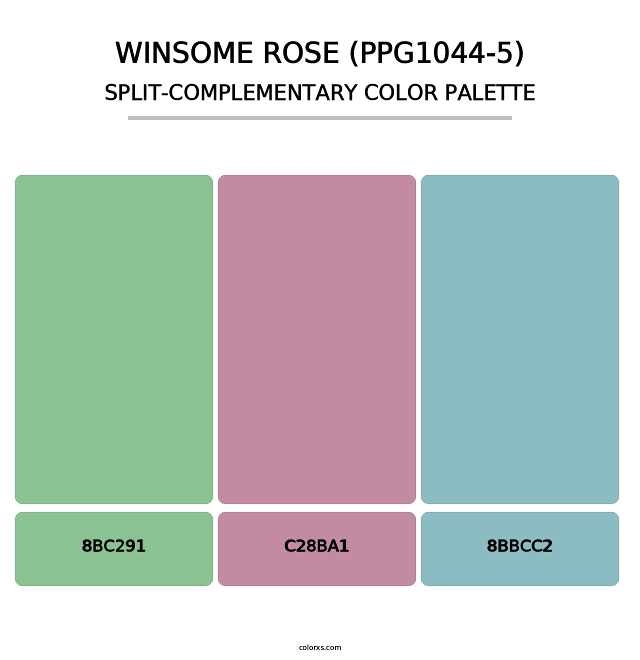 Winsome Rose (PPG1044-5) - Split-Complementary Color Palette