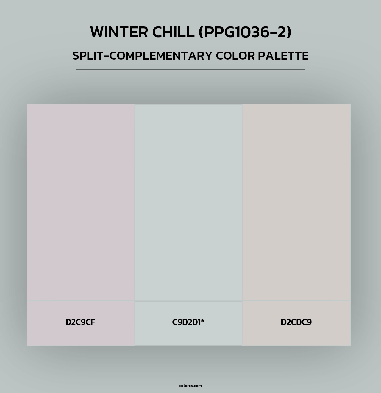 Winter Chill (PPG1036-2) - Split-Complementary Color Palette