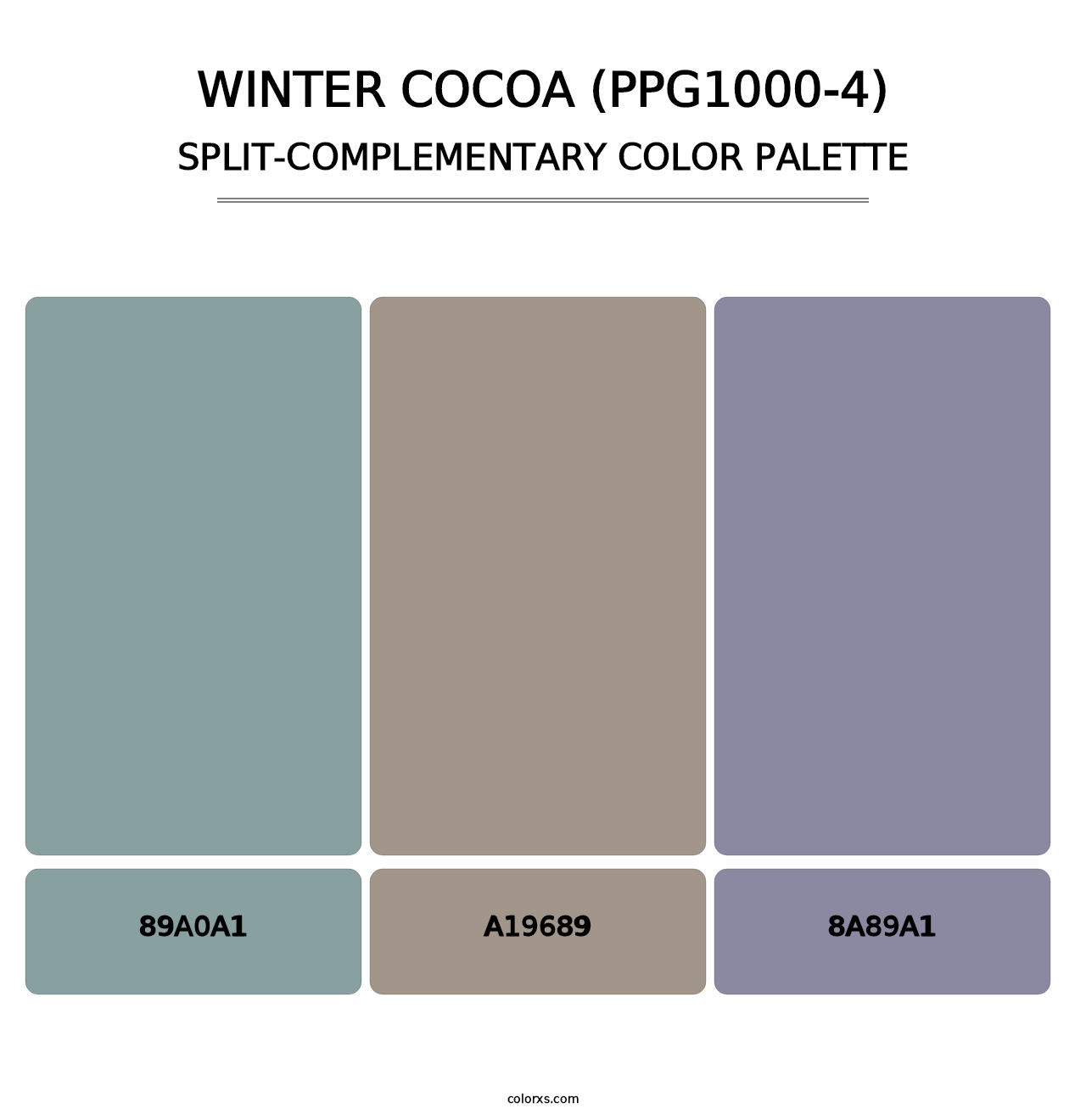 Winter Cocoa (PPG1000-4) - Split-Complementary Color Palette