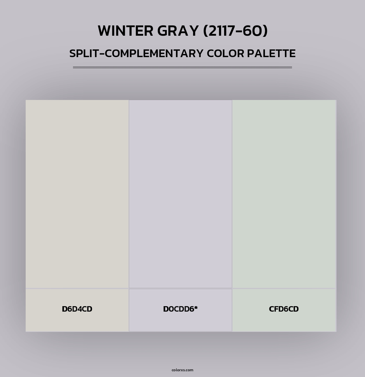 Winter Gray (2117-60) - Split-Complementary Color Palette