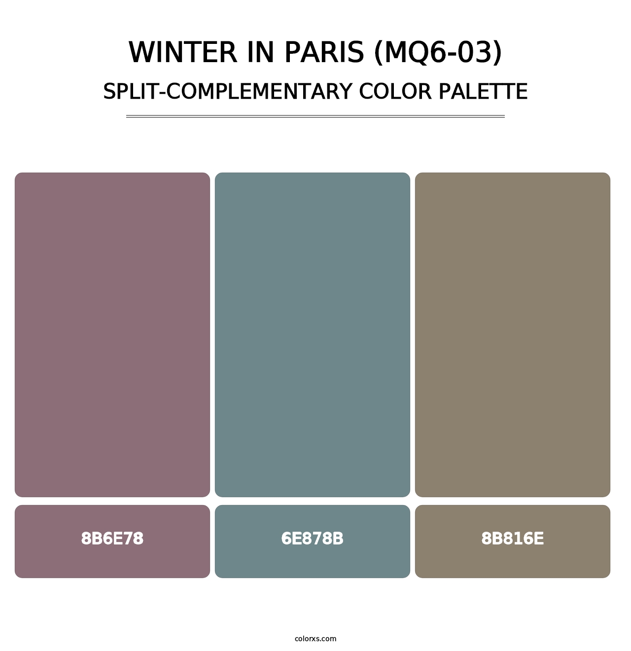 Winter In Paris (MQ6-03) - Split-Complementary Color Palette