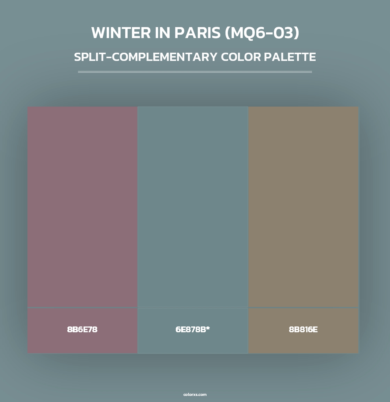 Winter In Paris (MQ6-03) - Split-Complementary Color Palette