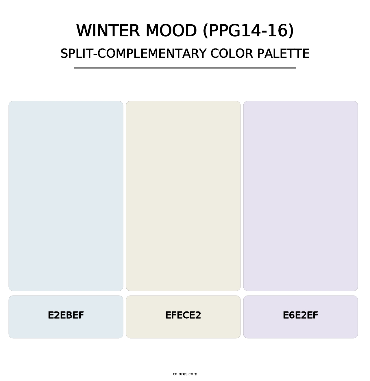 Winter Mood (PPG14-16) - Split-Complementary Color Palette