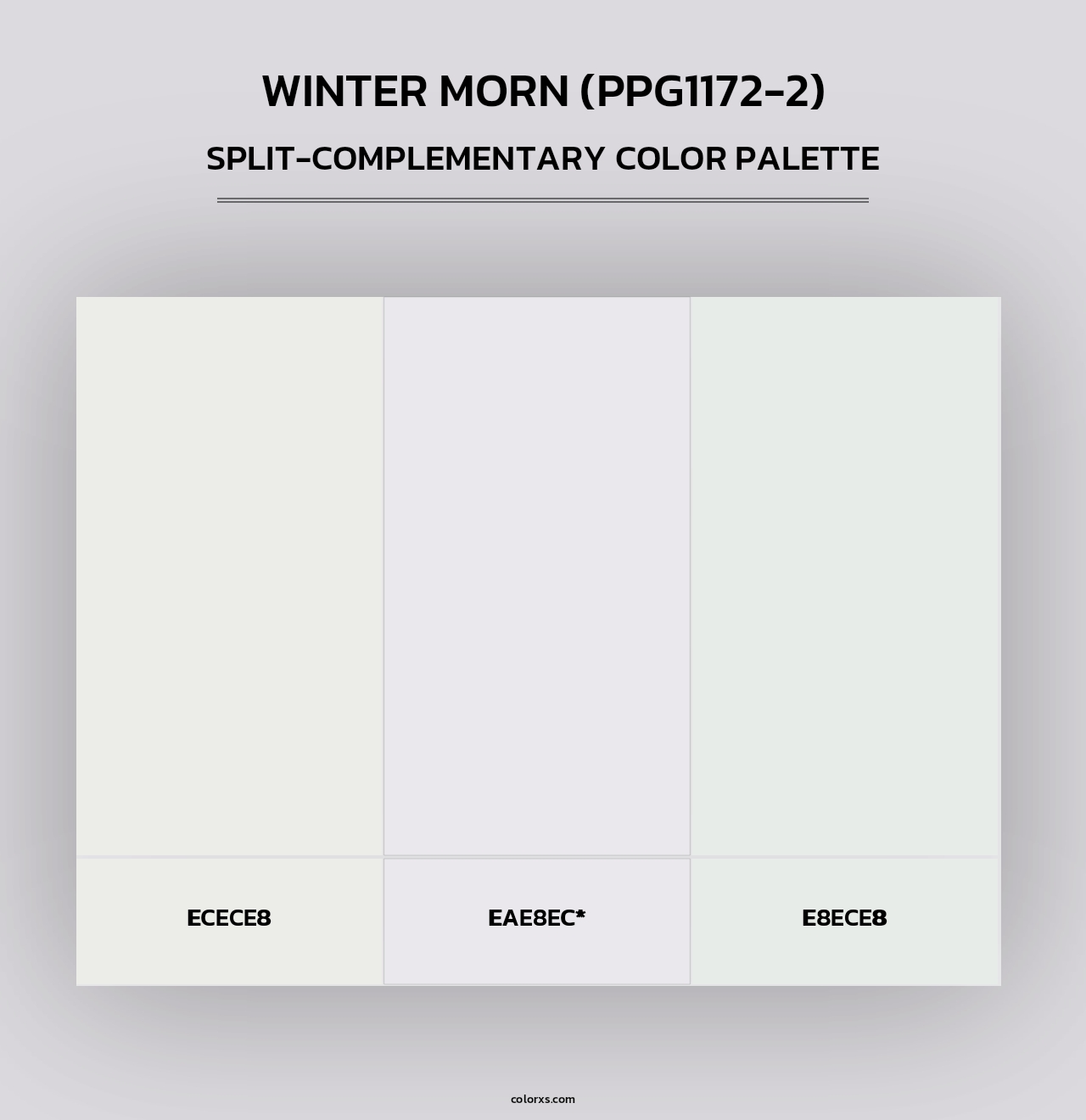 Winter Morn (PPG1172-2) - Split-Complementary Color Palette