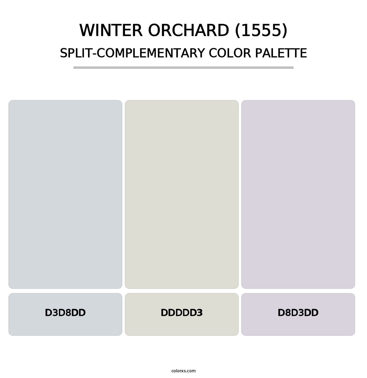 Winter Orchard (1555) - Split-Complementary Color Palette