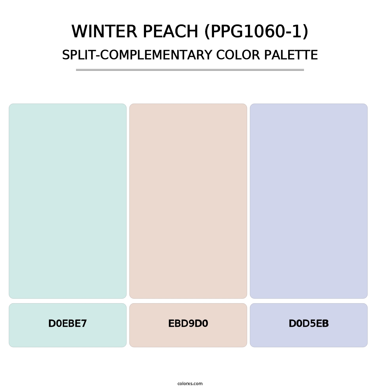 Winter Peach (PPG1060-1) - Split-Complementary Color Palette