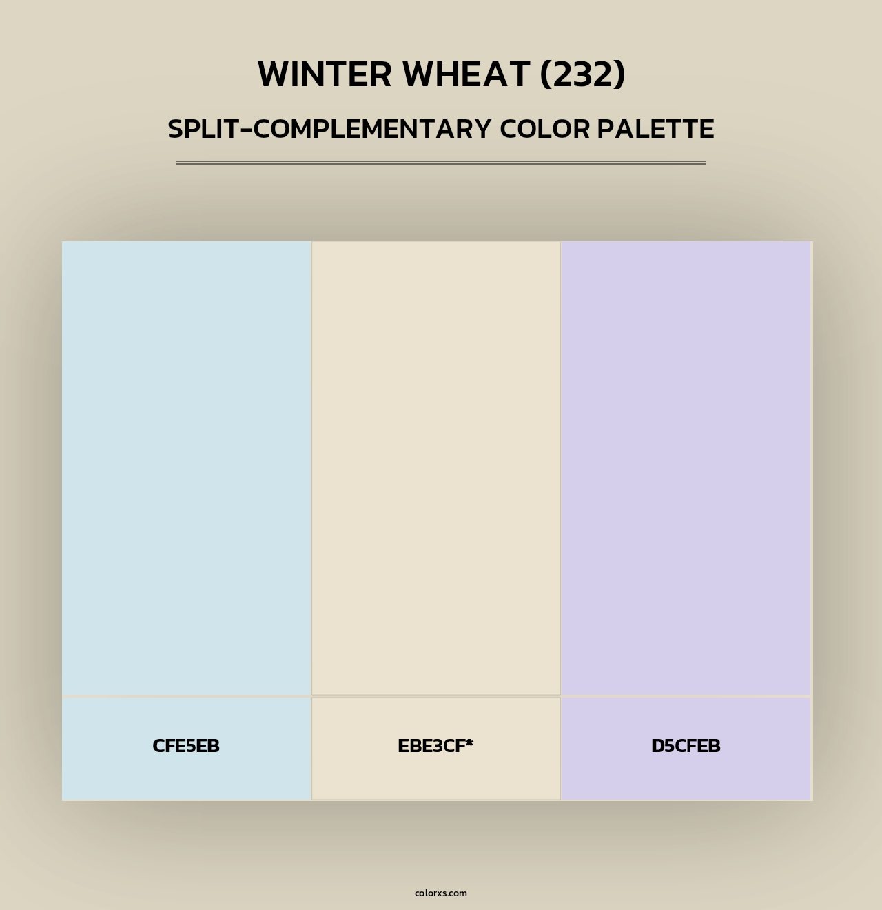 Winter Wheat (232) - Split-Complementary Color Palette