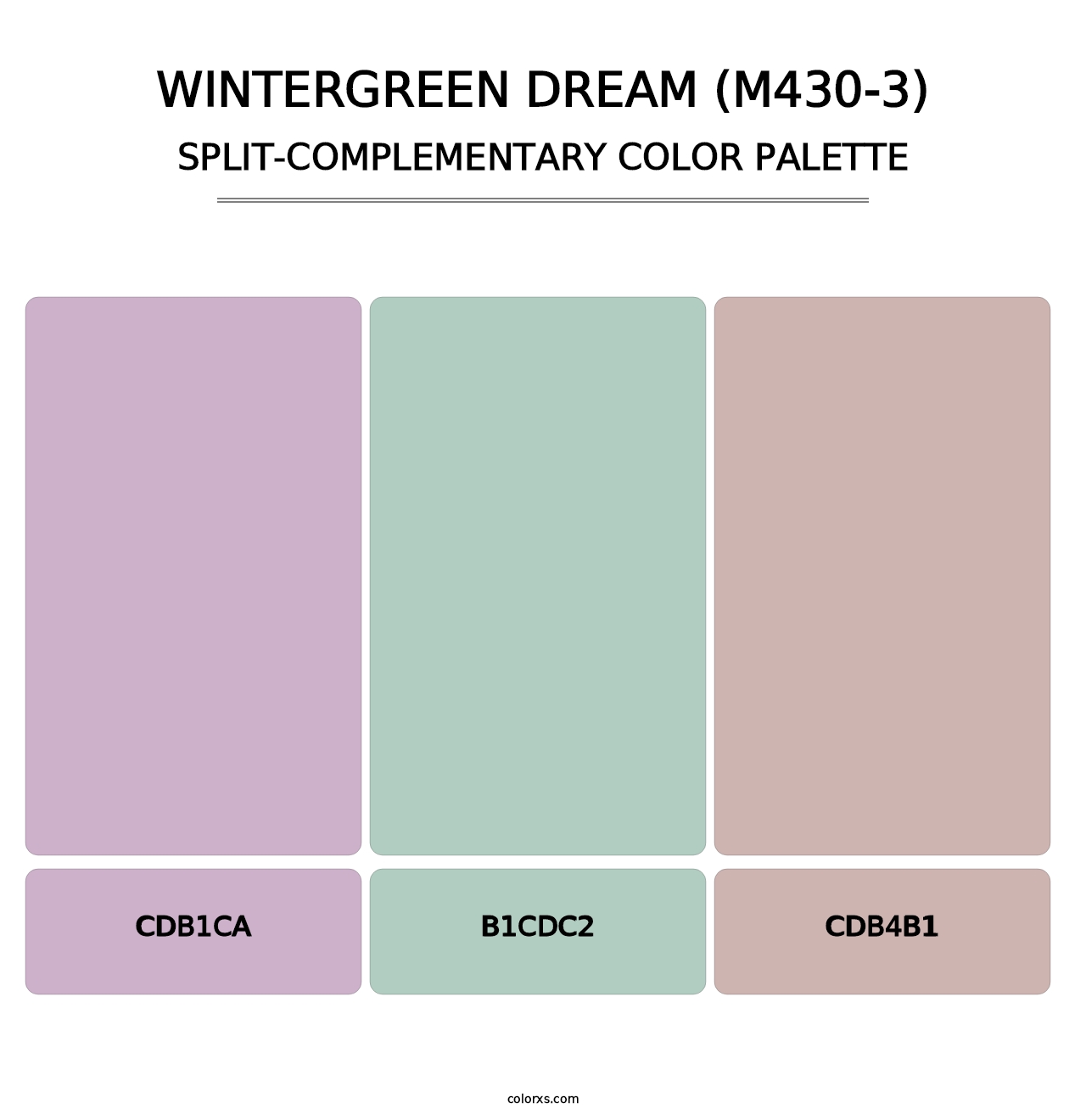 Wintergreen Dream (M430-3) - Split-Complementary Color Palette
