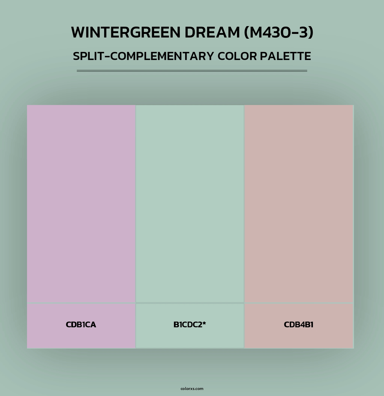 Wintergreen Dream (M430-3) - Split-Complementary Color Palette