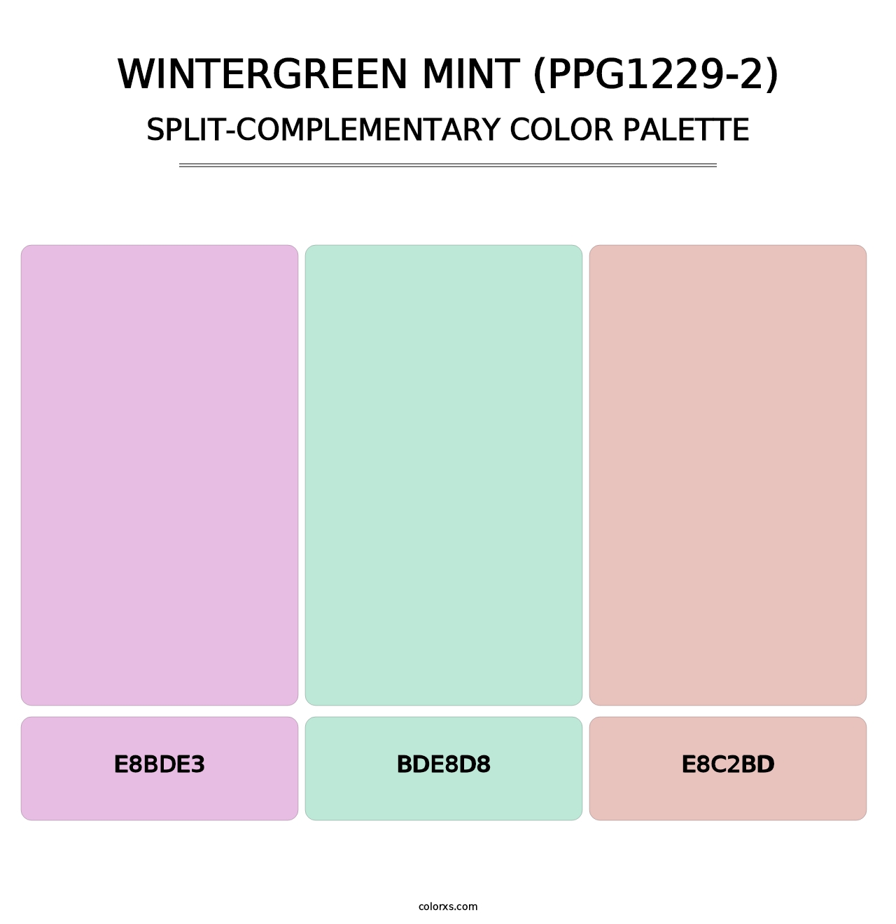 Wintergreen Mint (PPG1229-2) - Split-Complementary Color Palette