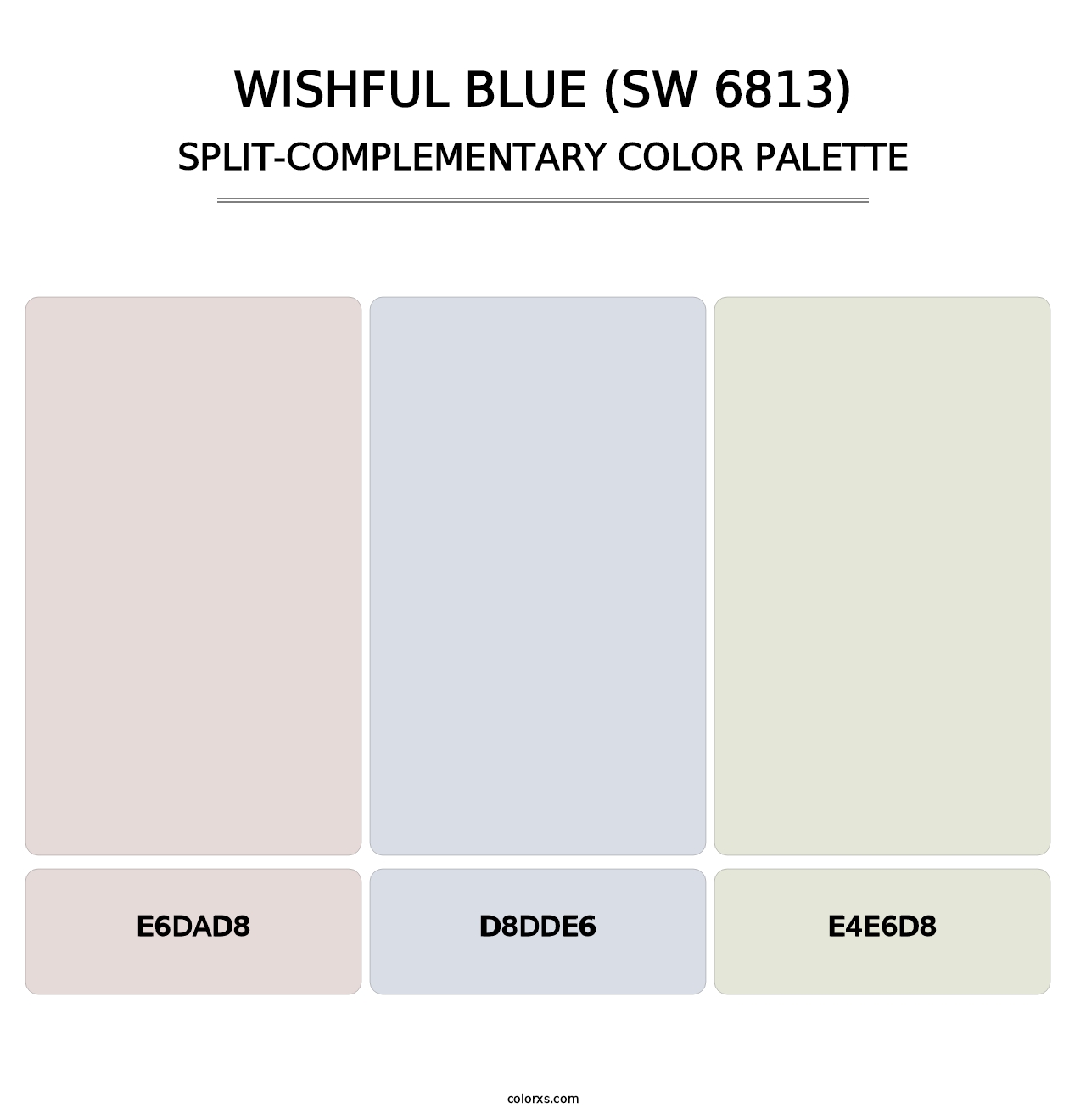 Wishful Blue (SW 6813) - Split-Complementary Color Palette
