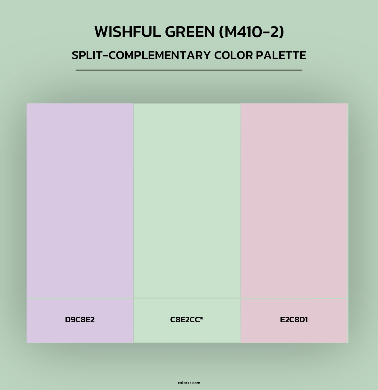 Wishful Green (M410-2) - Split-Complementary Color Palette