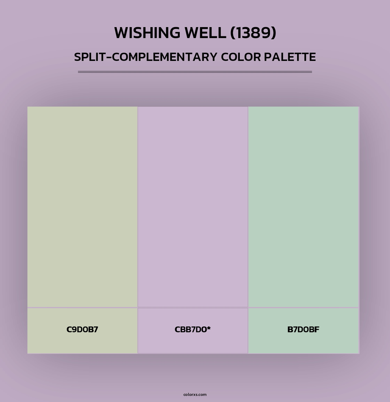 Wishing Well (1389) - Split-Complementary Color Palette