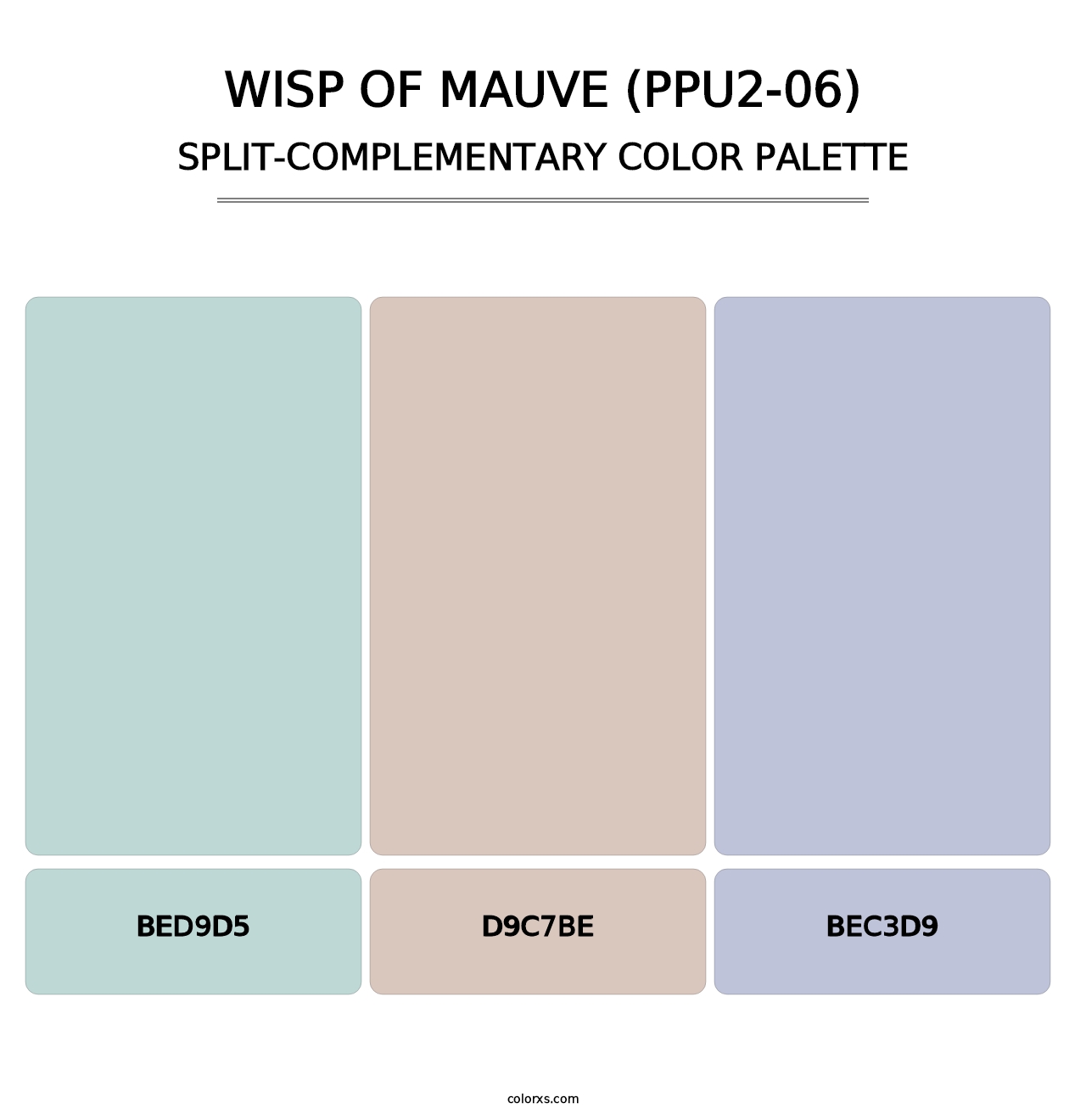 Wisp Of Mauve (PPU2-06) - Split-Complementary Color Palette