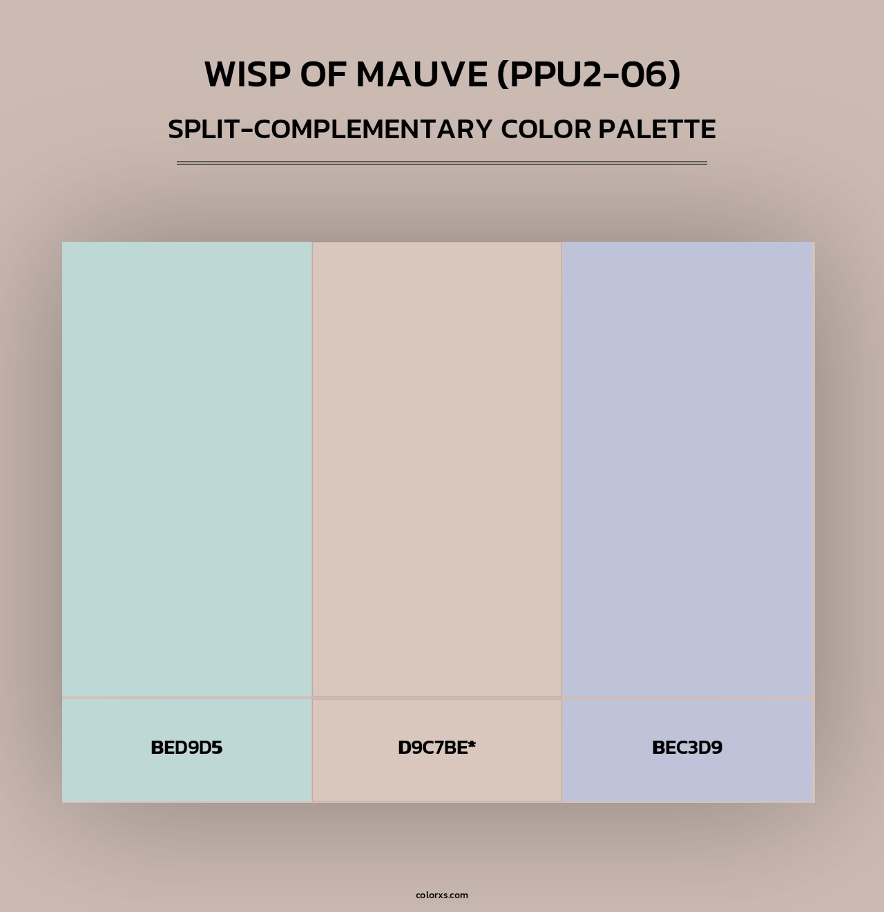 Wisp Of Mauve (PPU2-06) - Split-Complementary Color Palette
