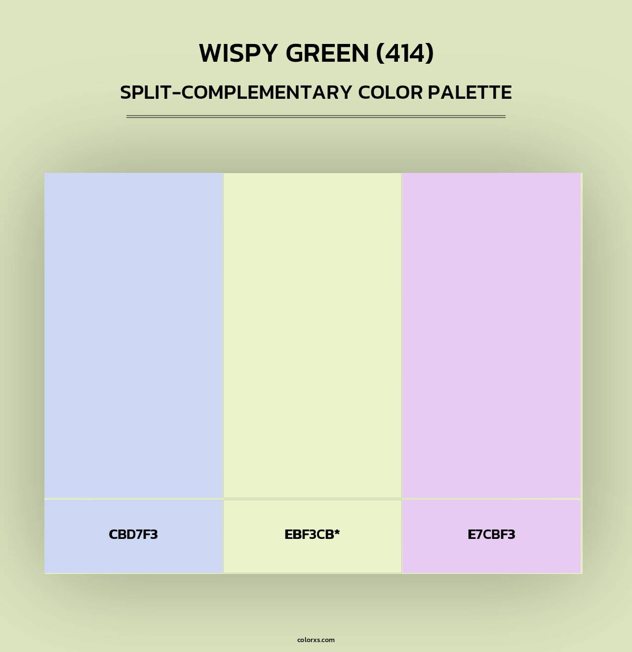 Wispy Green (414) - Split-Complementary Color Palette