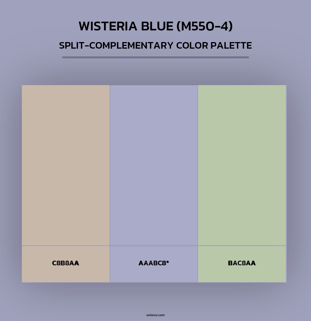 Wisteria Blue (M550-4) - Split-Complementary Color Palette