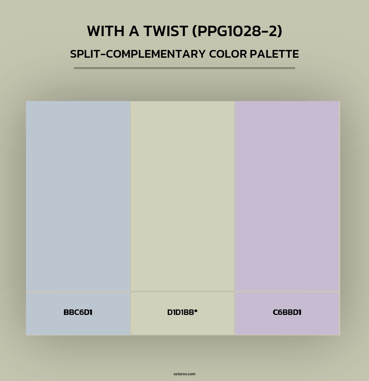 With A Twist (PPG1028-2) - Split-Complementary Color Palette