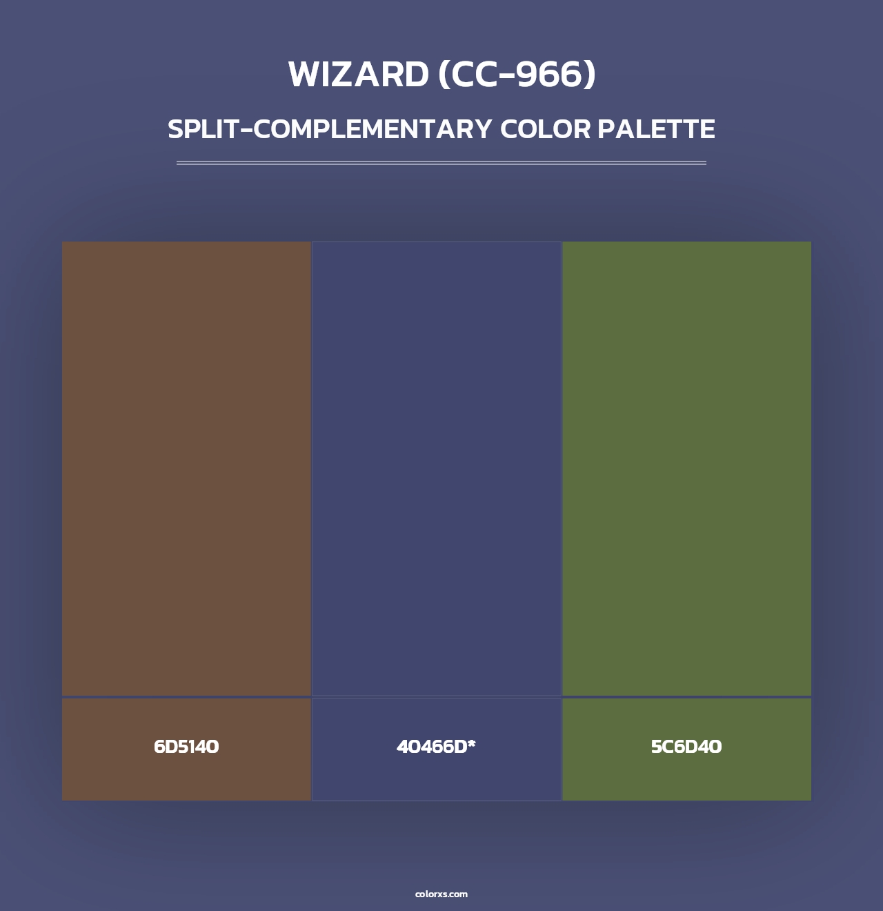 Wizard (CC-966) - Split-Complementary Color Palette
