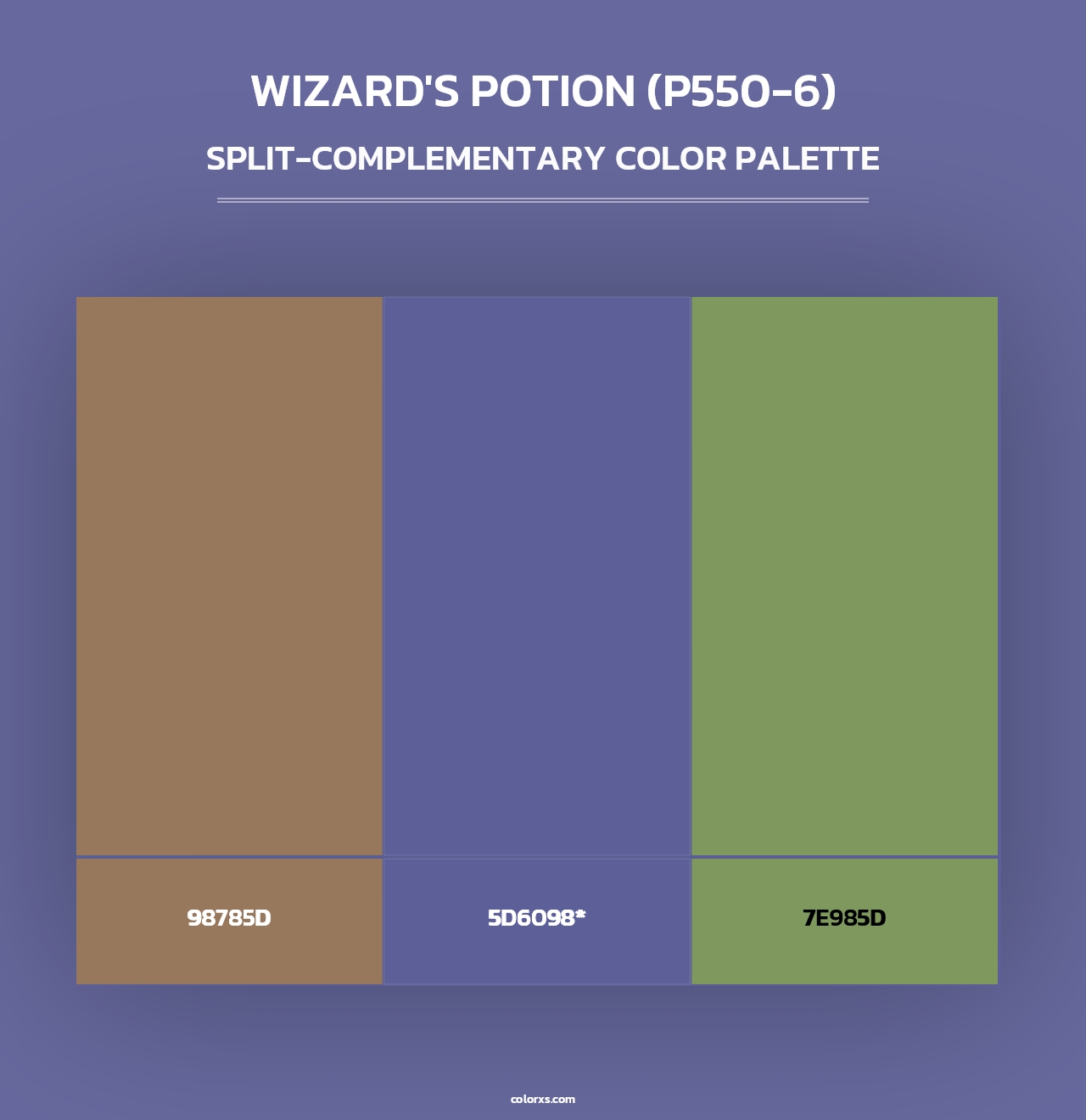 Wizard'S Potion (P550-6) - Split-Complementary Color Palette
