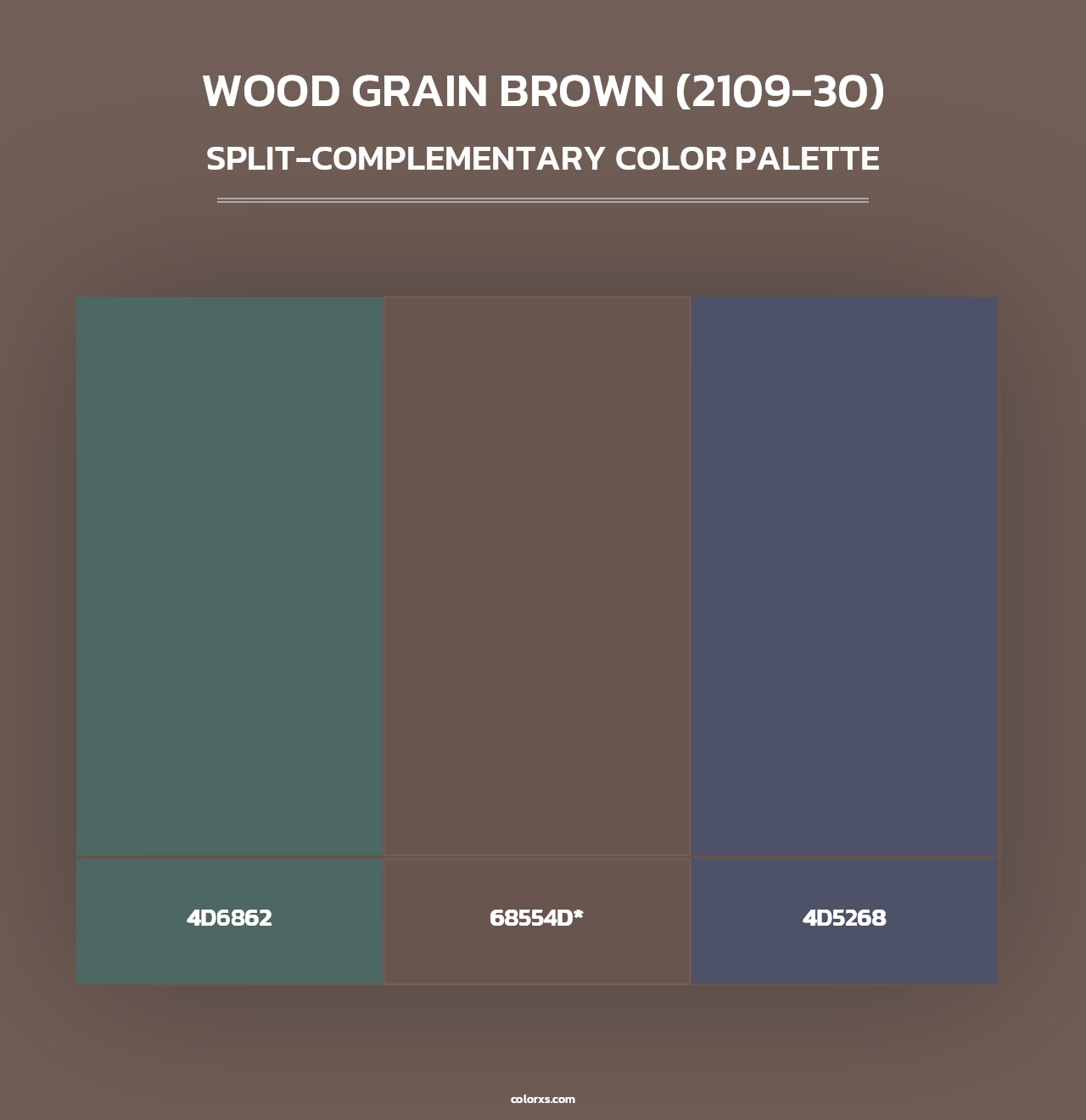 Wood Grain Brown (2109-30) - Split-Complementary Color Palette
