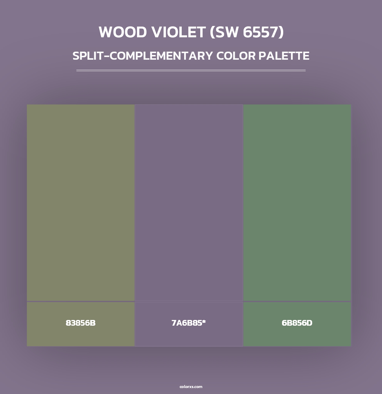 Wood Violet (SW 6557) - Split-Complementary Color Palette