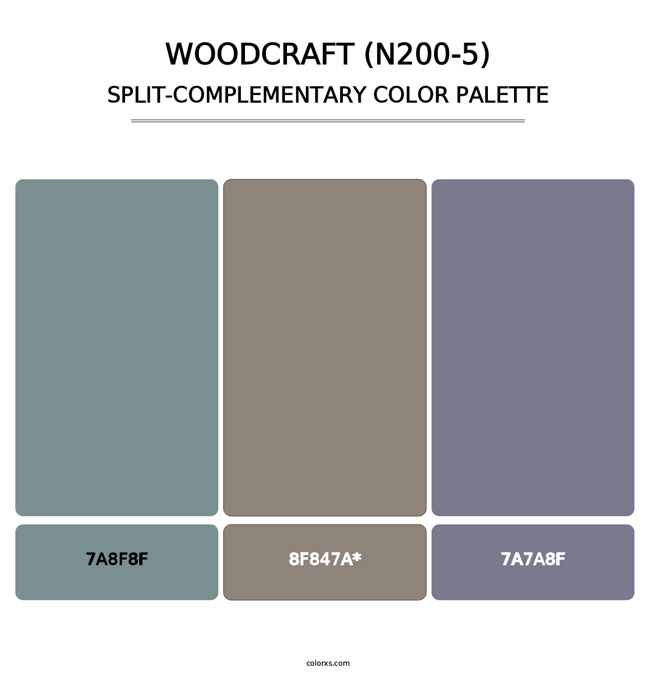 Woodcraft (N200-5) - Split-Complementary Color Palette