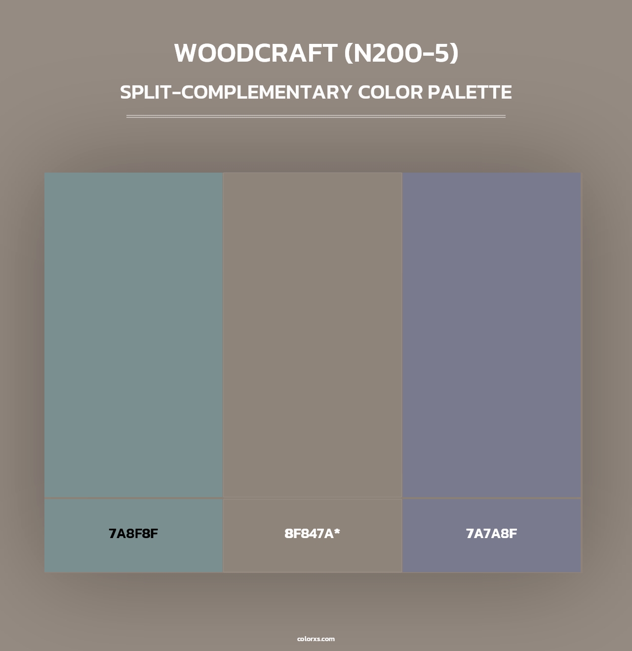 Woodcraft (N200-5) - Split-Complementary Color Palette