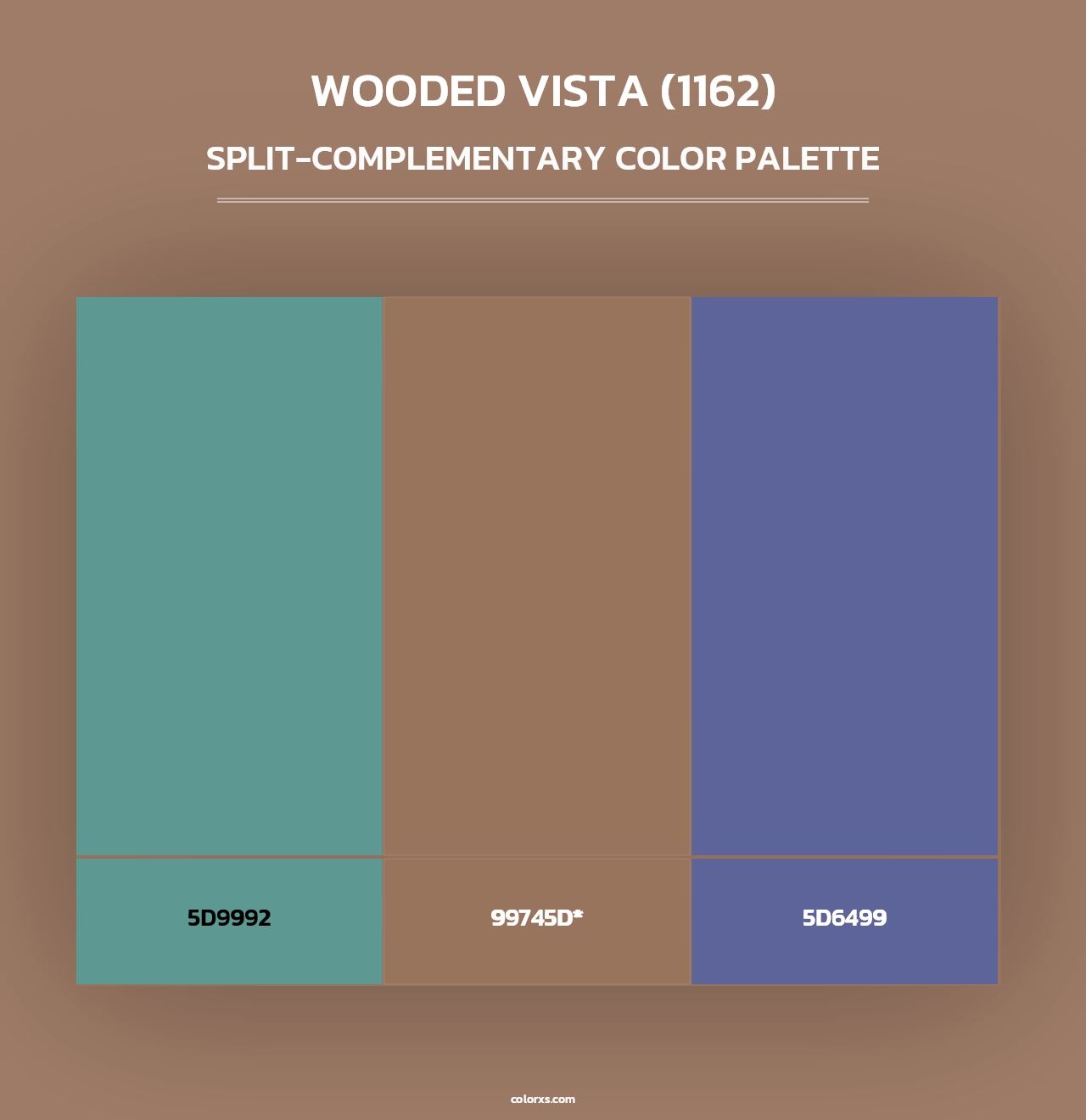 Wooded Vista (1162) - Split-Complementary Color Palette