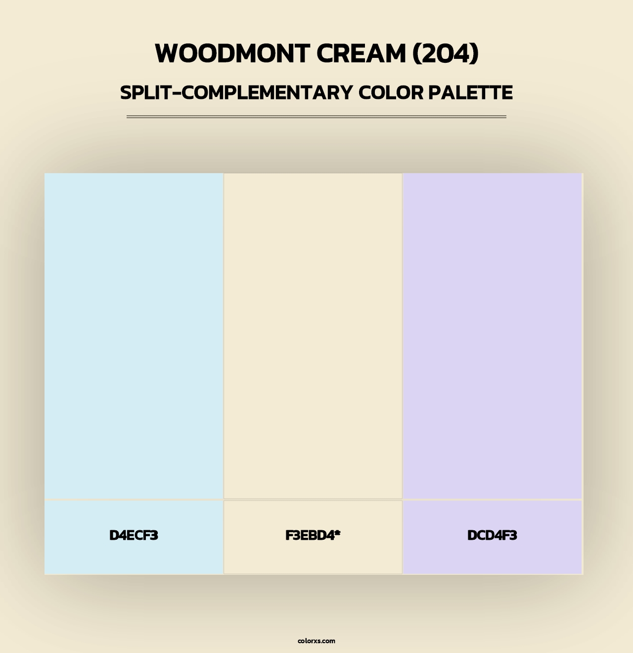 Woodmont Cream (204) - Split-Complementary Color Palette