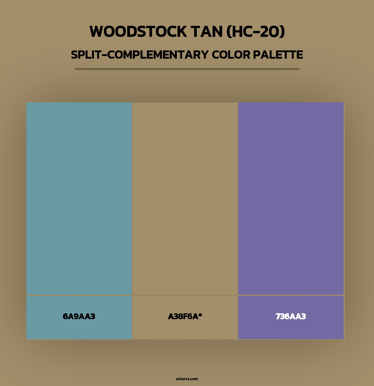 Woodstock Tan (HC-20) - Split-Complementary Color Palette