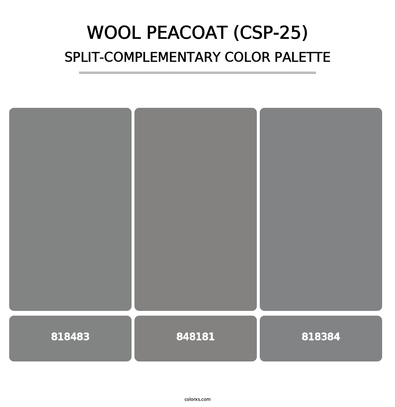 Wool Peacoat (CSP-25) - Split-Complementary Color Palette
