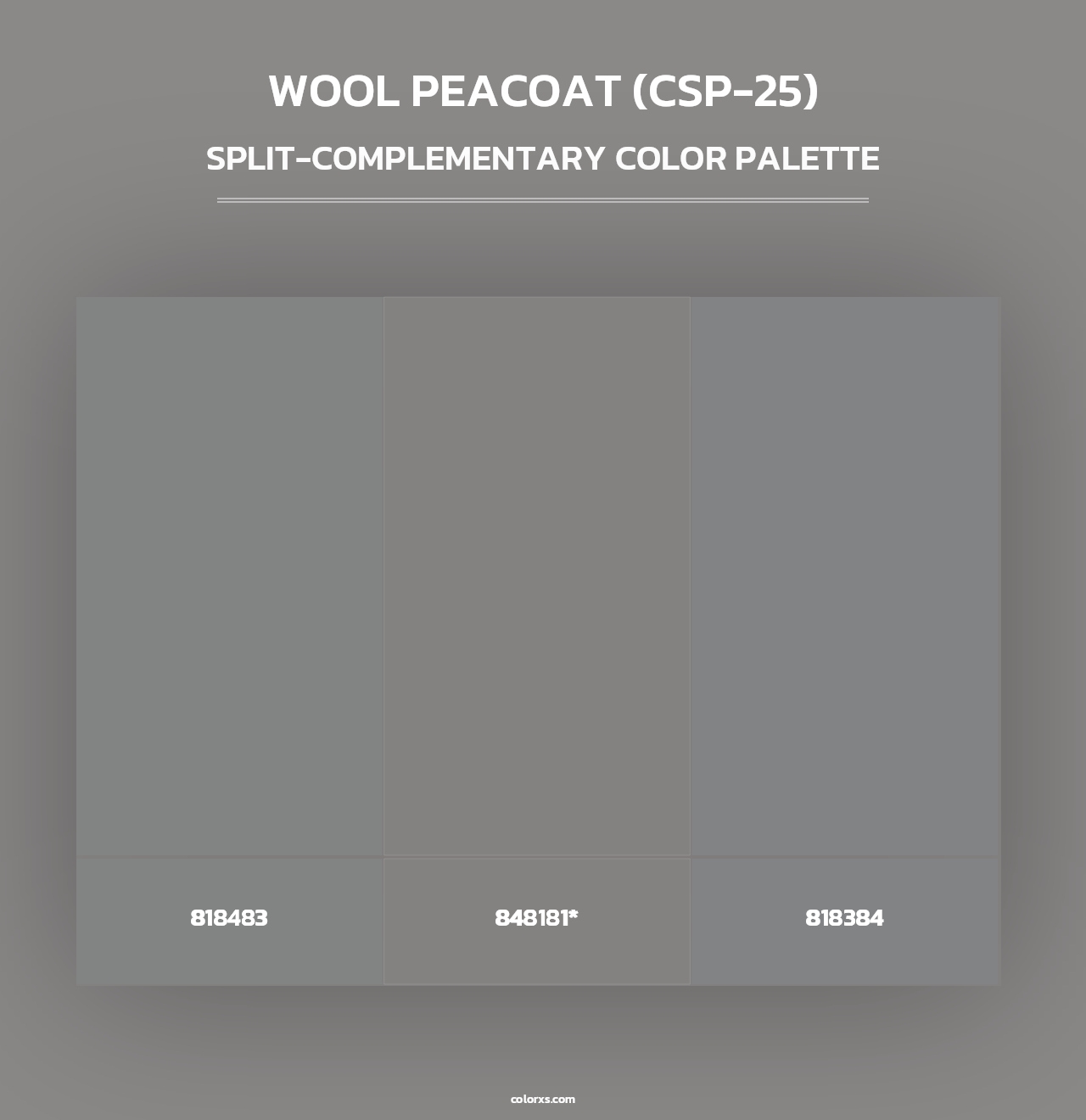 Wool Peacoat (CSP-25) - Split-Complementary Color Palette