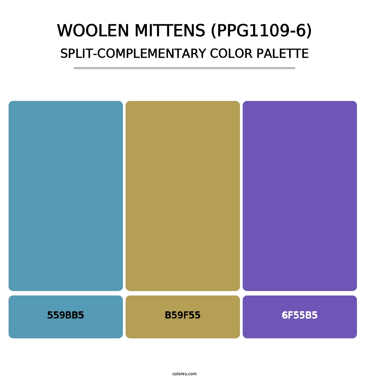 Woolen Mittens (PPG1109-6) - Split-Complementary Color Palette