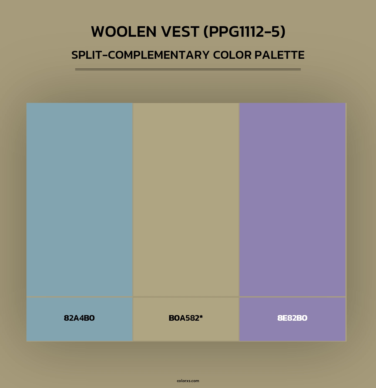 Woolen Vest (PPG1112-5) - Split-Complementary Color Palette