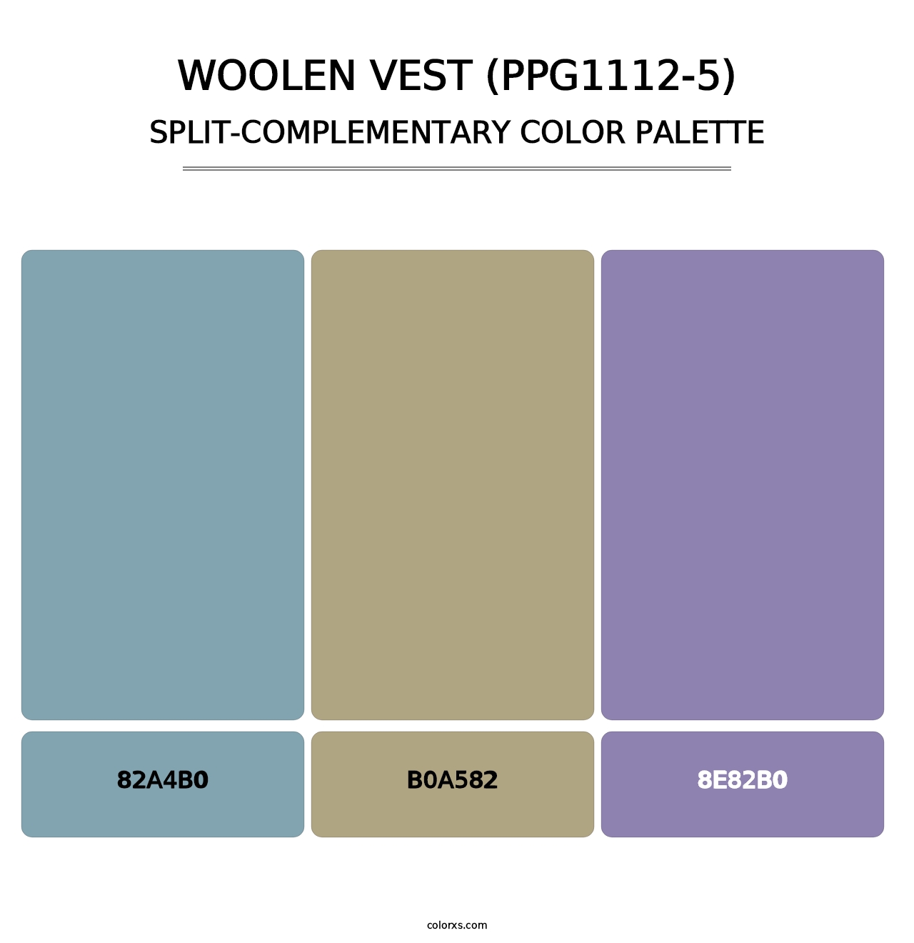 Woolen Vest (PPG1112-5) - Split-Complementary Color Palette