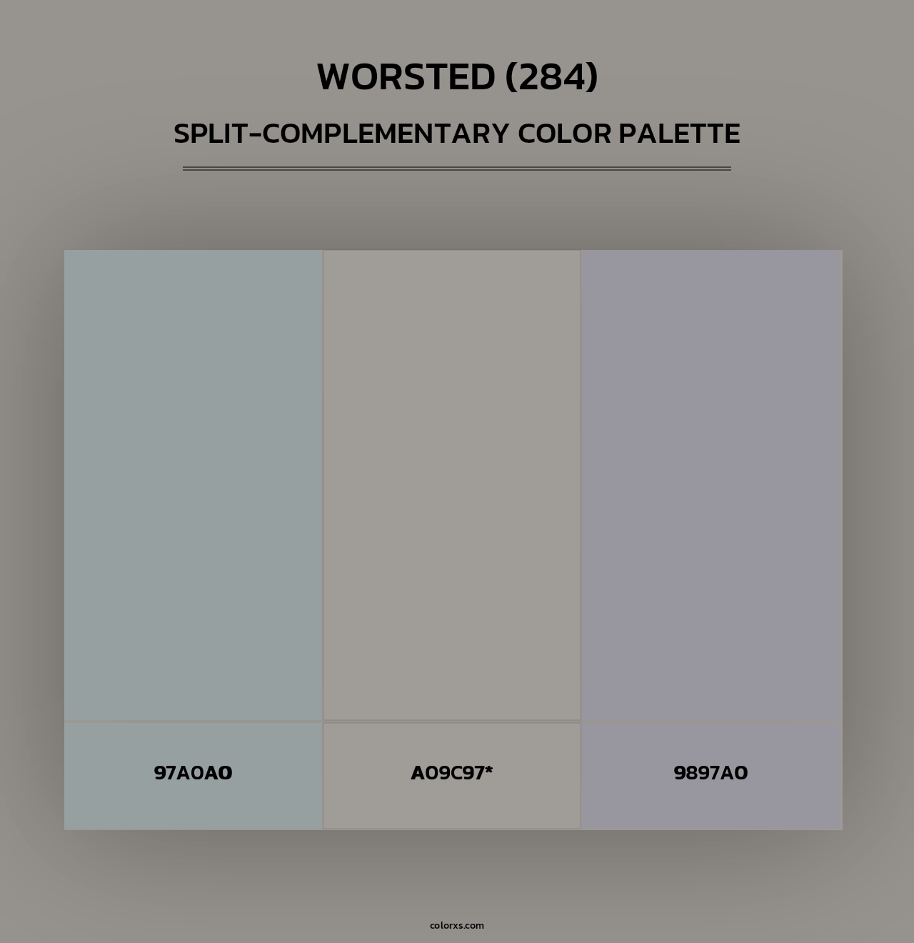 Worsted (284) - Split-Complementary Color Palette
