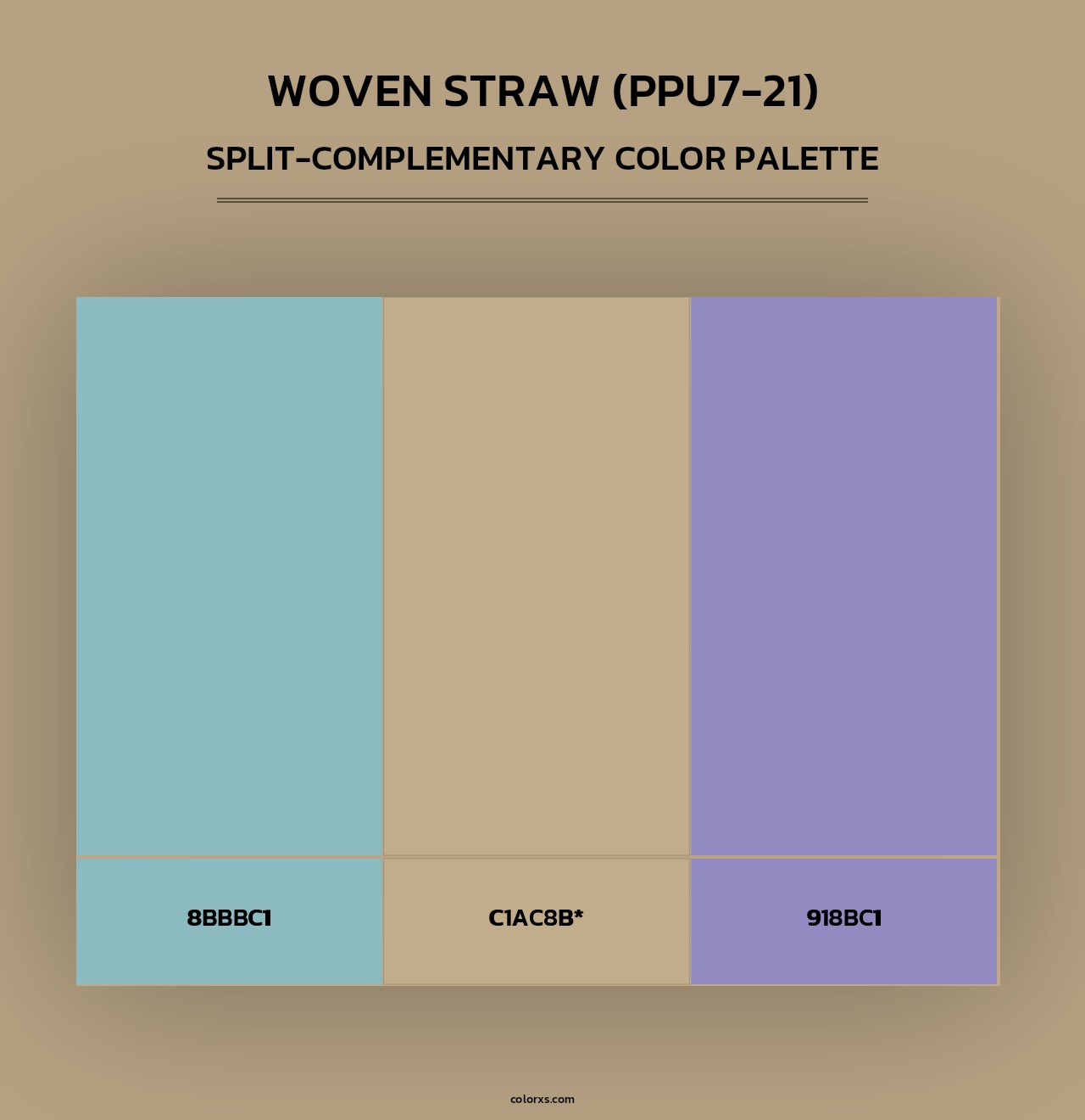 Woven Straw (PPU7-21) - Split-Complementary Color Palette