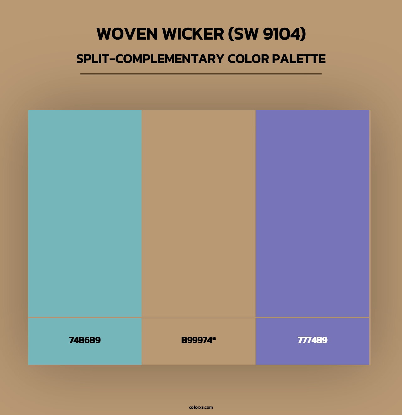 Woven Wicker (SW 9104) - Split-Complementary Color Palette