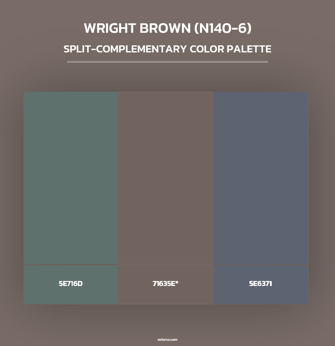 Wright Brown (N140-6) - Split-Complementary Color Palette
