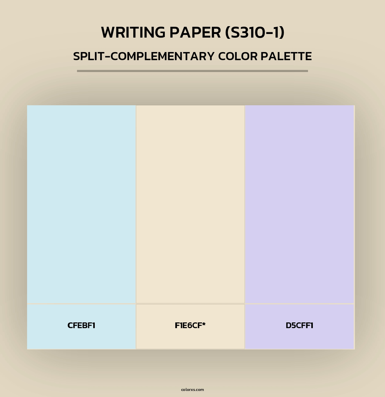 Writing Paper (S310-1) - Split-Complementary Color Palette