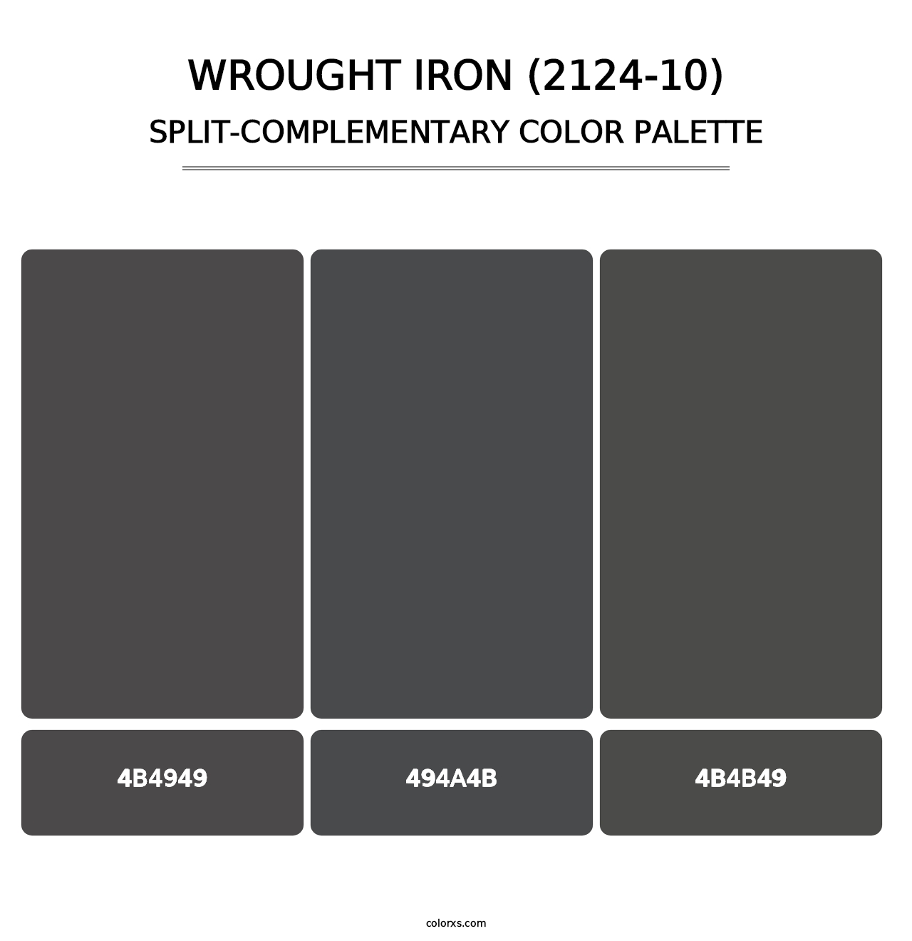 Wrought Iron (2124-10) - Split-Complementary Color Palette