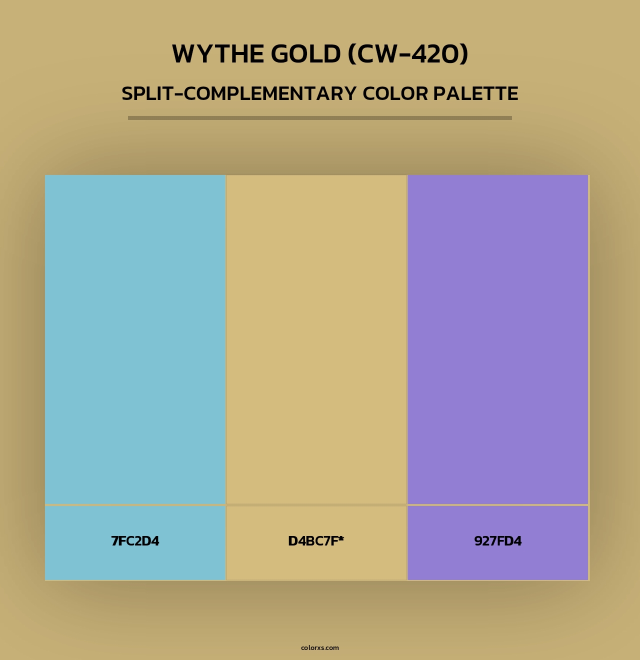 Wythe Gold (CW-420) - Split-Complementary Color Palette