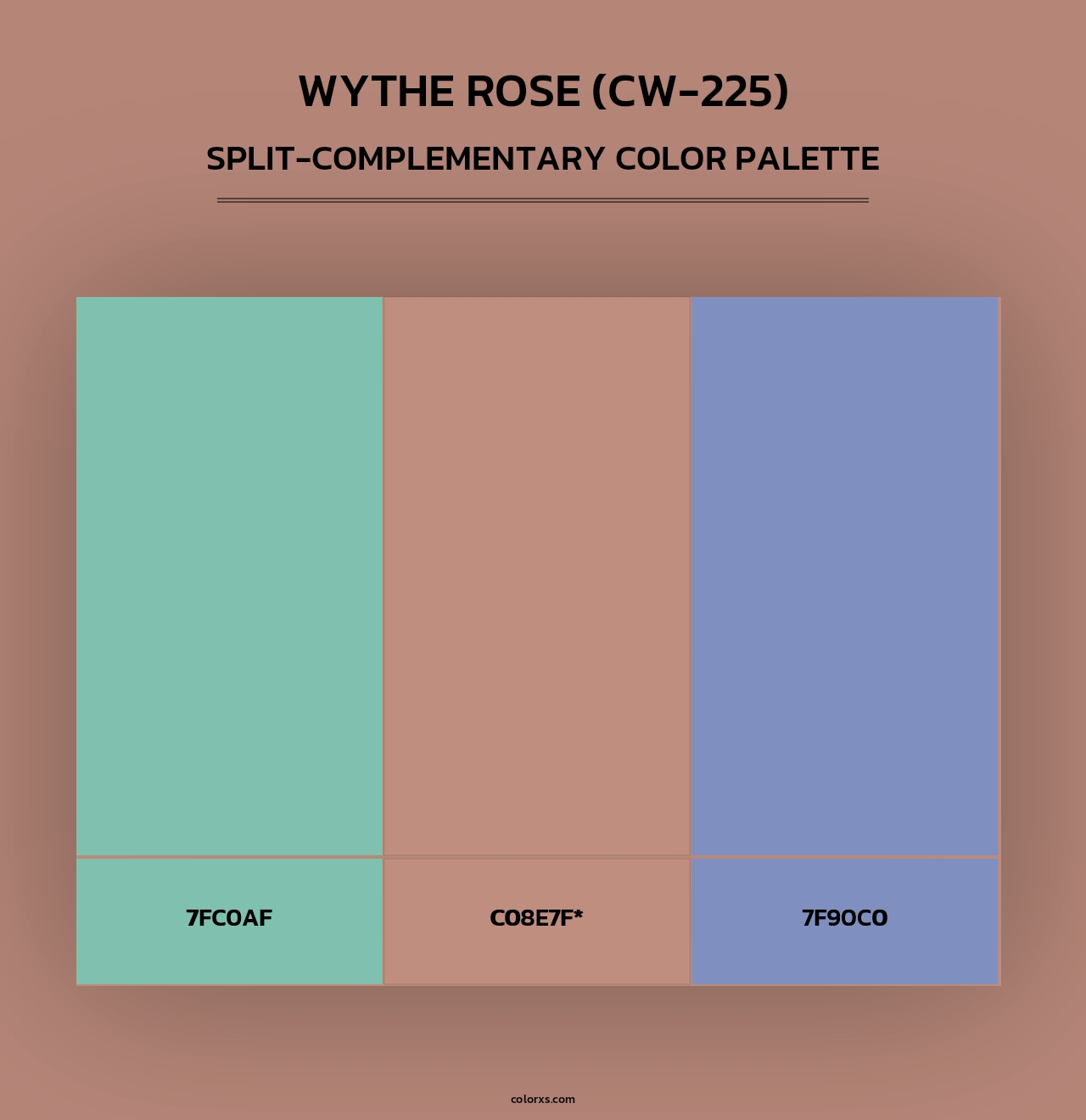 Wythe Rose (CW-225) - Split-Complementary Color Palette