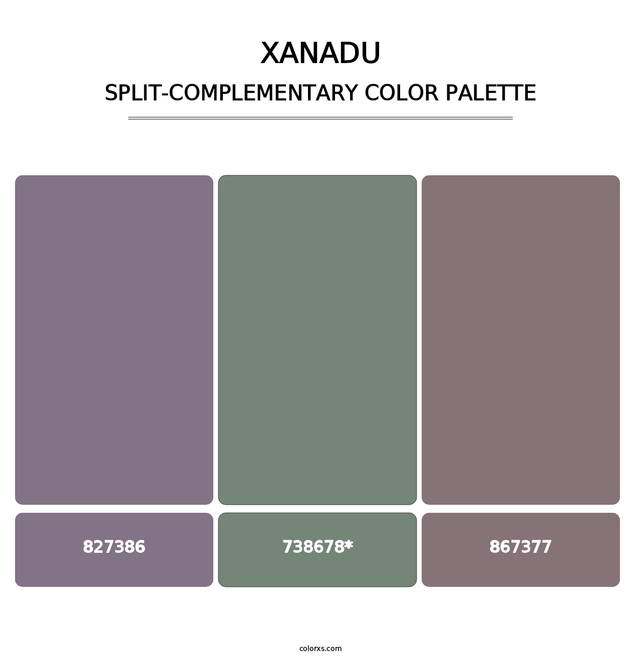 Xanadu - Split-Complementary Color Palette