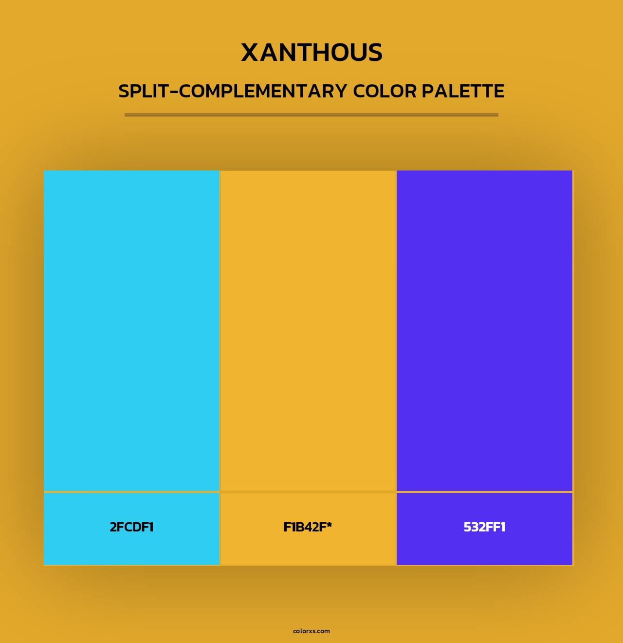 Xanthous - Split-Complementary Color Palette