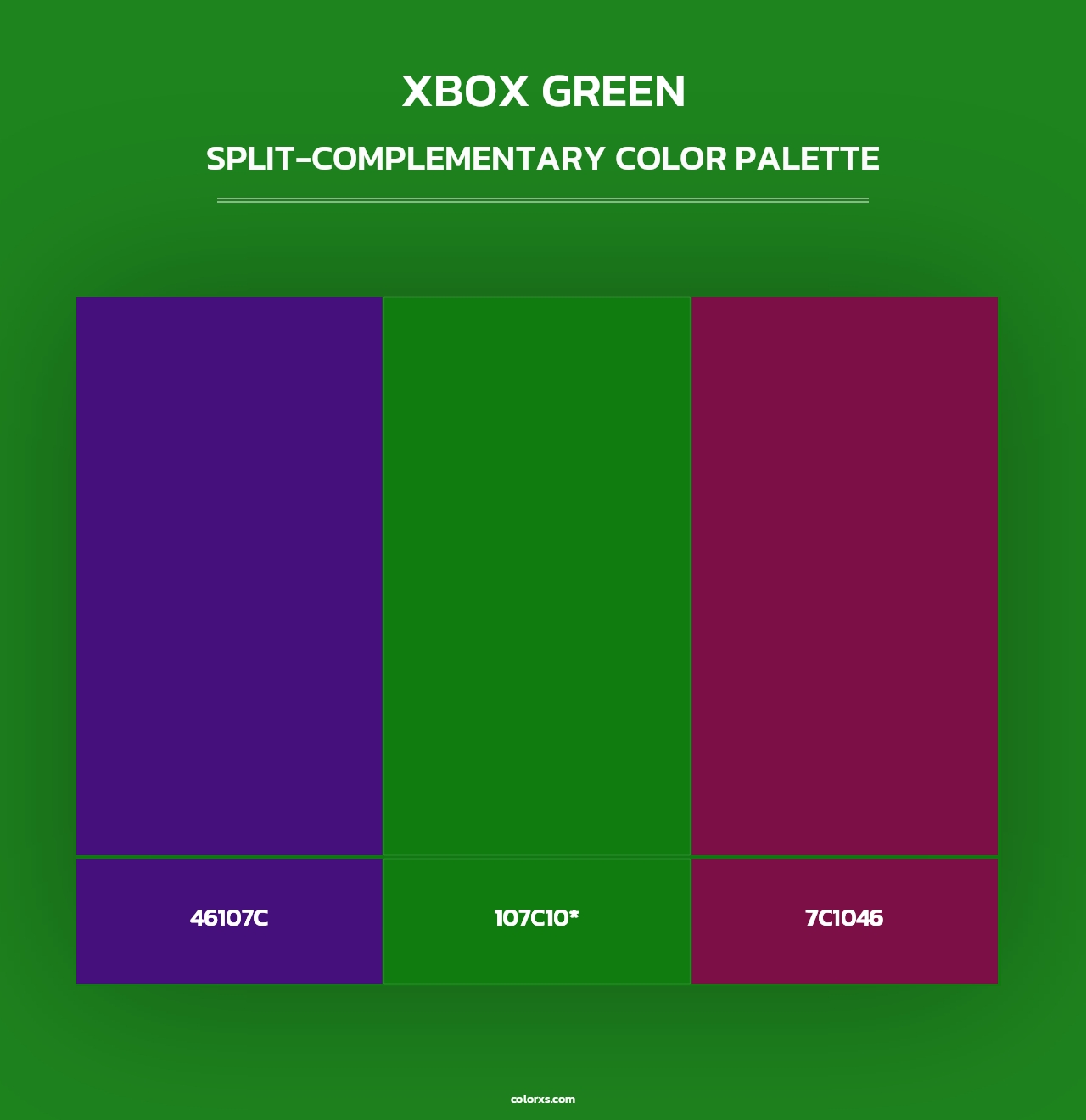 Xbox Green - Split-Complementary Color Palette