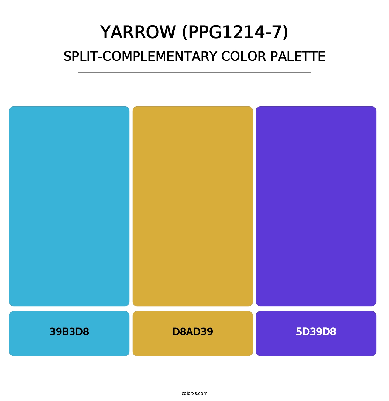 Yarrow (PPG1214-7) - Split-Complementary Color Palette