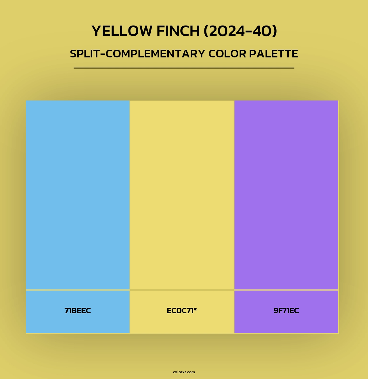Yellow Finch (2024-40) - Split-Complementary Color Palette